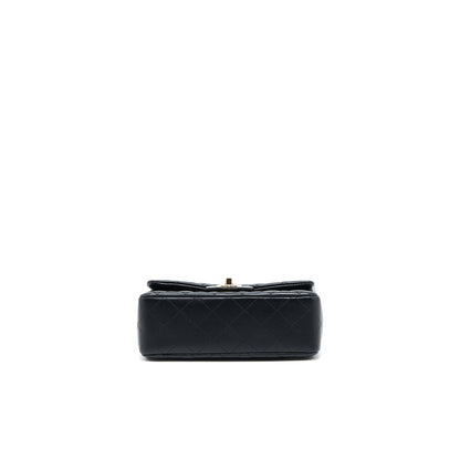 Chanel Mini Rectangular Flap Bag Lambskin Black L (Microchip)