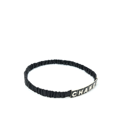 Chanel Belt Lambskin, Metal & Resin Black & White L