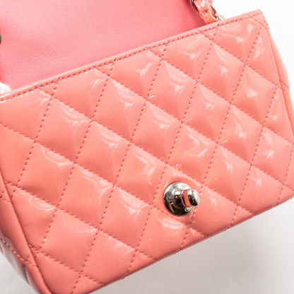 Chanel Mini Square Flap Bag Patent Pink