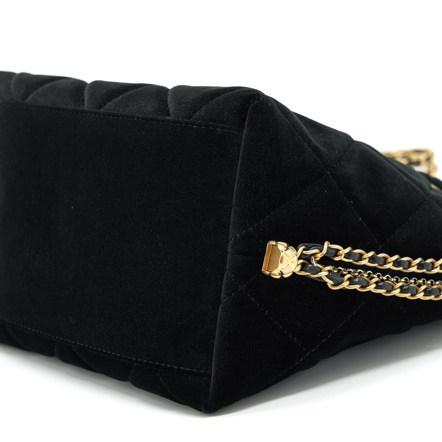 Chanel Bucket Bag Velvet Black