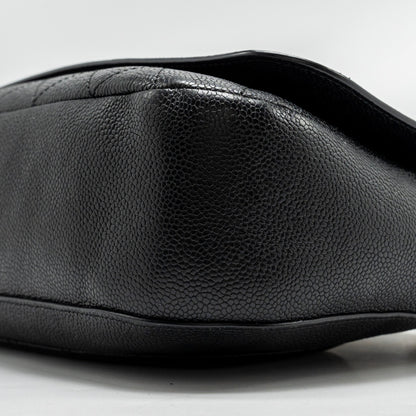 Chanel Large Top Handle Flap Bag Grained Calfskin Black