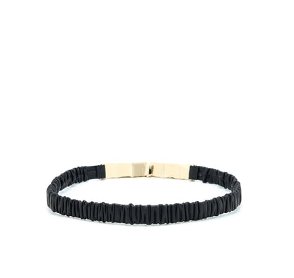 Chanel Belt Lambskin, Metal & Resin Black & White L