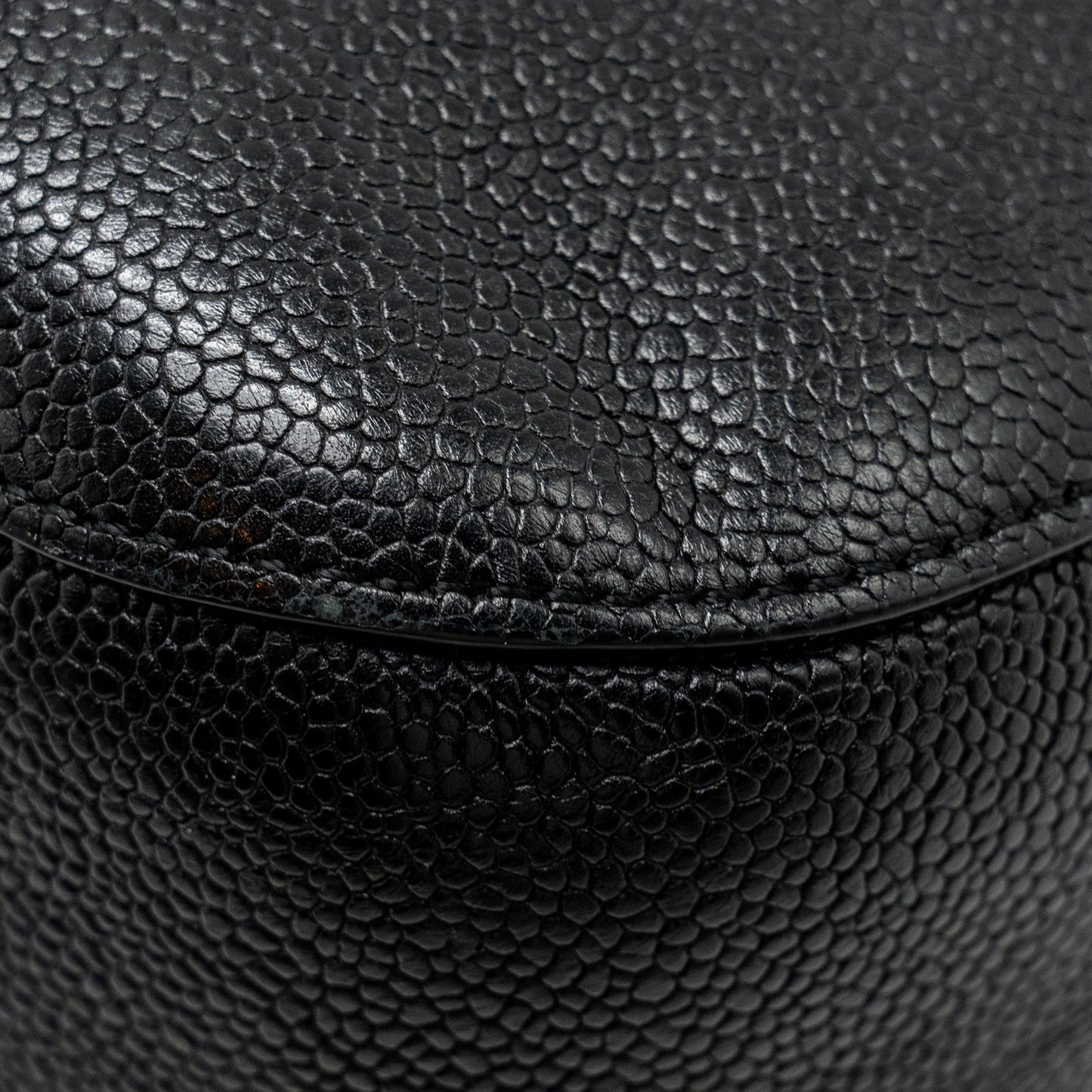 Chanel Large Top Handle Flap Bag Grained Calfskin Black