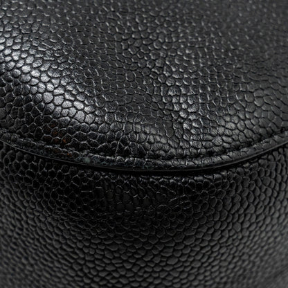 Chanel Large Top Handle Flap Bag Grained Calfskin Black