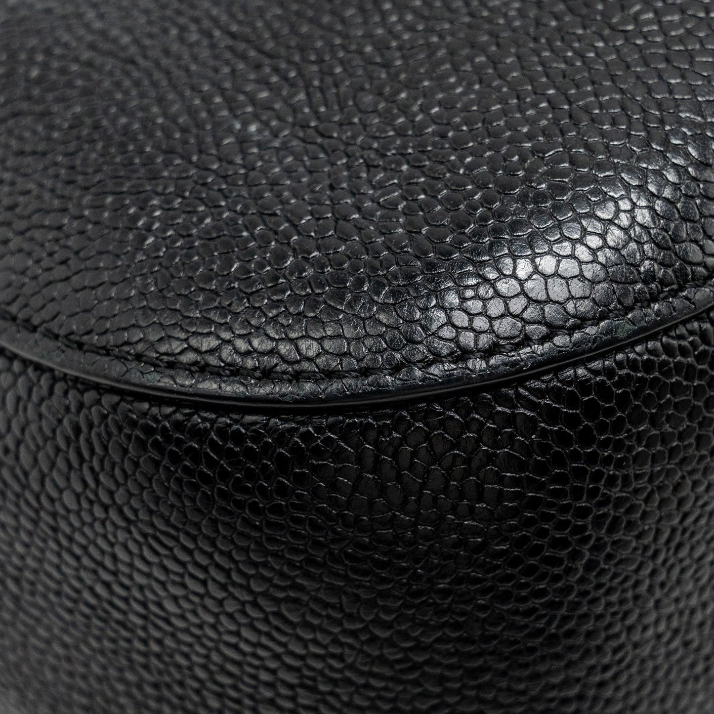 Chanel Large Top Handle Flap Bag Grained Calfskin Black
