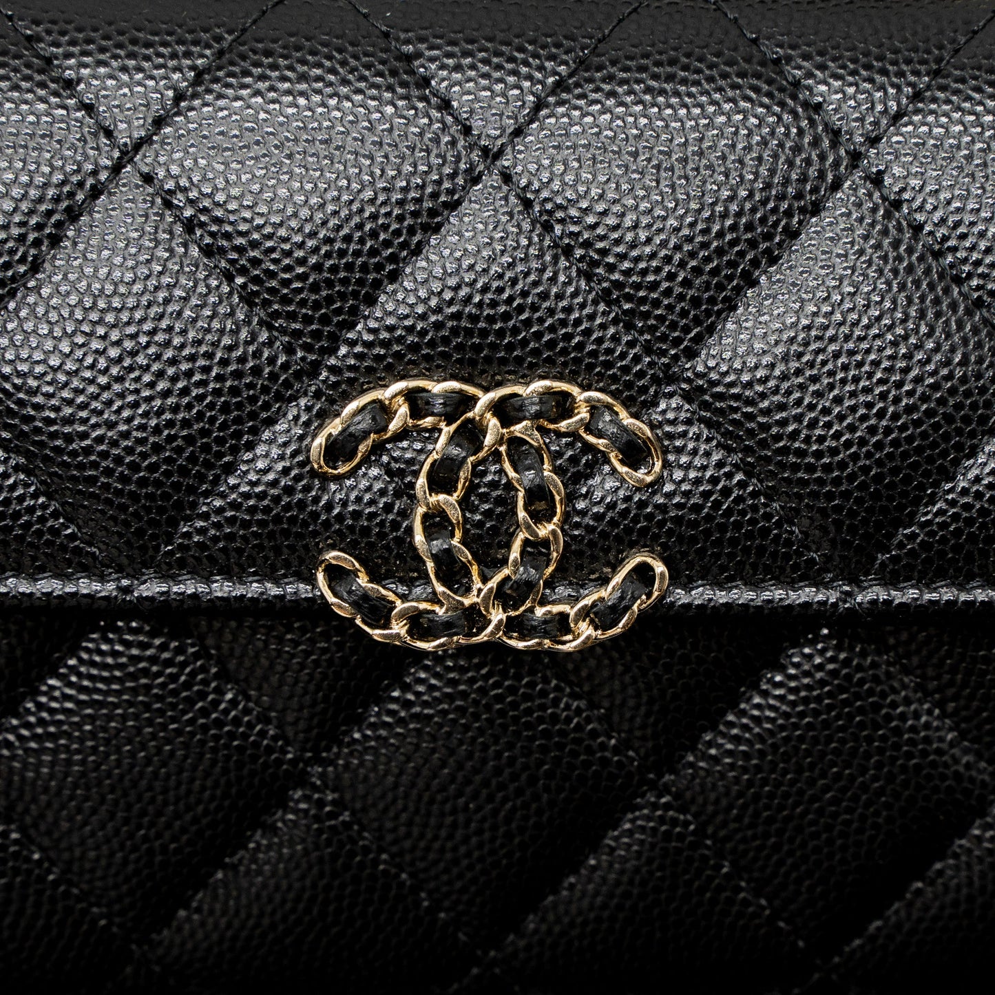 Chanel 23P Top Handle Mini Flap Bag Caviar Black L (Mcrochip)