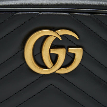 Gucci GG Marmont Small Matelasse Shoulder Bag Calfskin Black