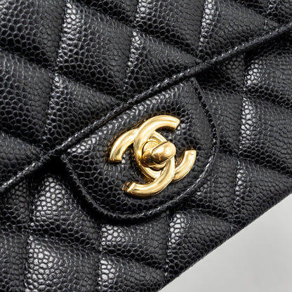 Chanel Medium Classic Double Flap Bag Caviar black