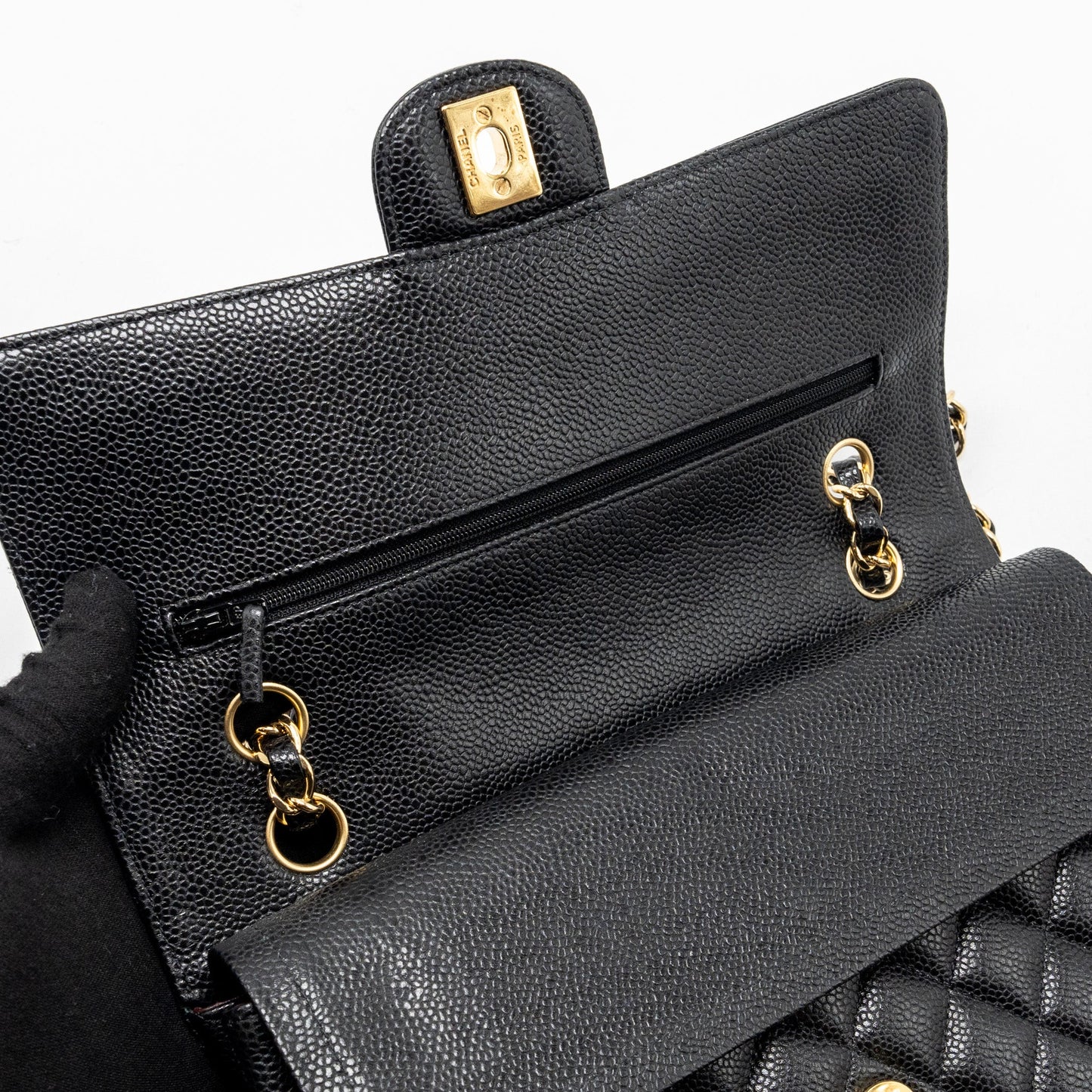 Chanel Medium Classic Double Flap Bag Caviar black
