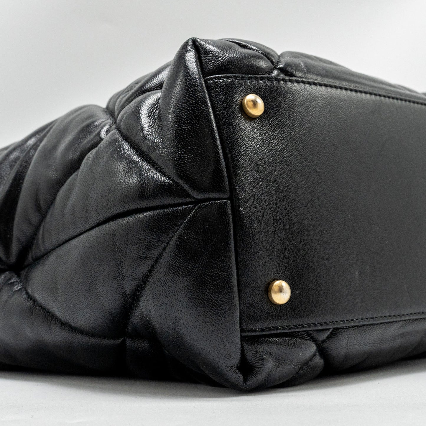 Chanel New York Bowling Bag Quilted Lambskin Black