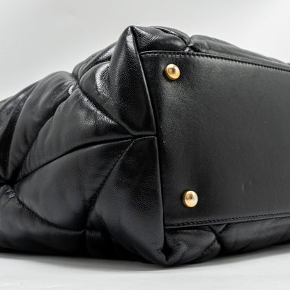 Chanel New York Bowling Bag Quilted Lambskin Black