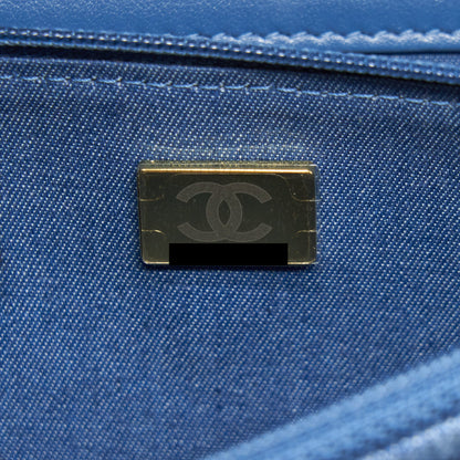 Chanel Pearl Crush Wallet On Chain Denim Blue