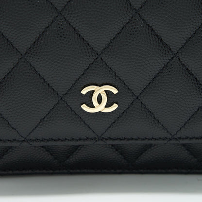 Chanel Mini Wallet On Chain Caviar Black L