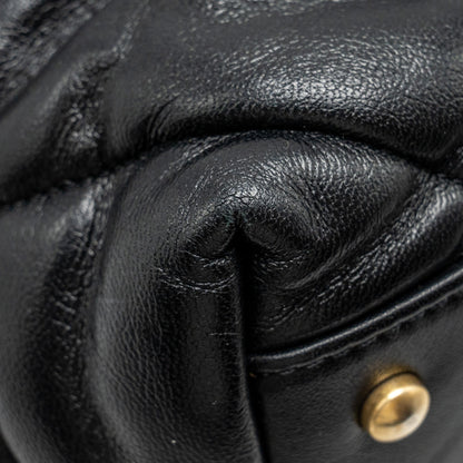 Chanel New York Bowling Bag Quilted Lambskin Black