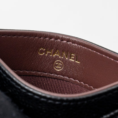 Chanel Classic Card Holder Caviar Black  (microchip)