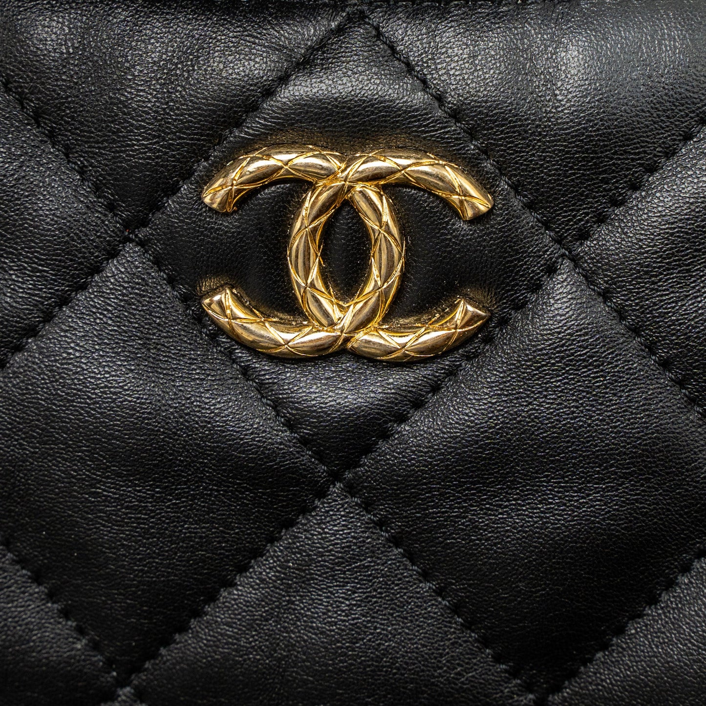 Chanel 22B Hobo Bag Lambskin Black Brushed  (Microchip)