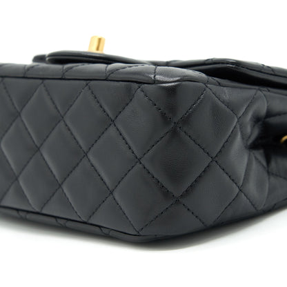 Chanel Mini Square Pearl Crush Lambskin Black