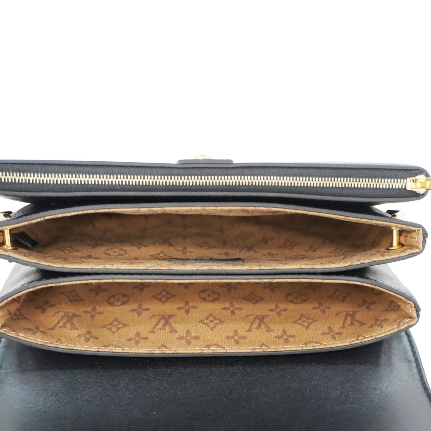 LOUIS VUITTON Rendez Vous Calfskin Leather Crossbody Bag Black