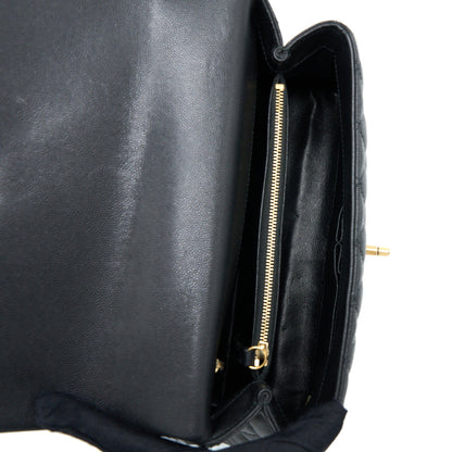 Chanel Medium Coco Handle Caviar with Lizard Handle Black Brushed