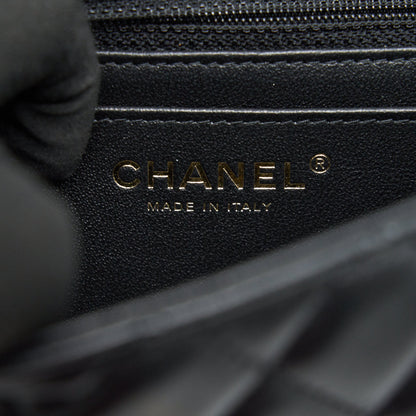 Chanel Mini Rectangular Flap Bag Black L LAMBSKIN