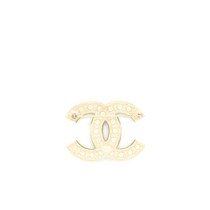 Chanel 21P Glass Pearls/Crystal Brooch