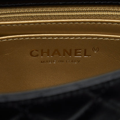 Chanel Pearl Crush Mini Square Lambskin Black Brushed