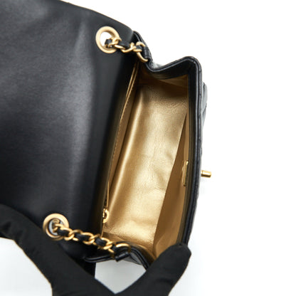 Chanel Pearl Crush Mini Square Lambskin Black Brushed