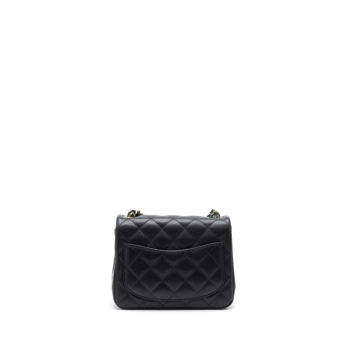 Chanel Mini Square Flap Bag Lambskin Black L