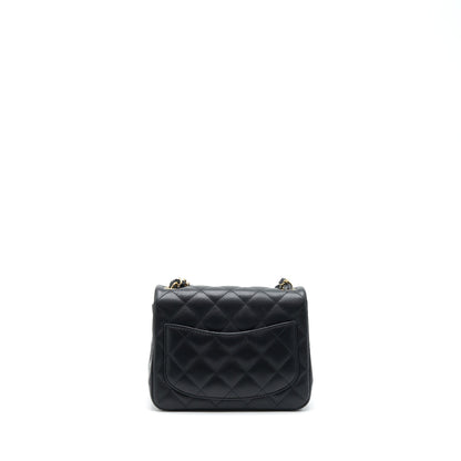 Chanel Mini Square Flap Bag Lambskin Black L