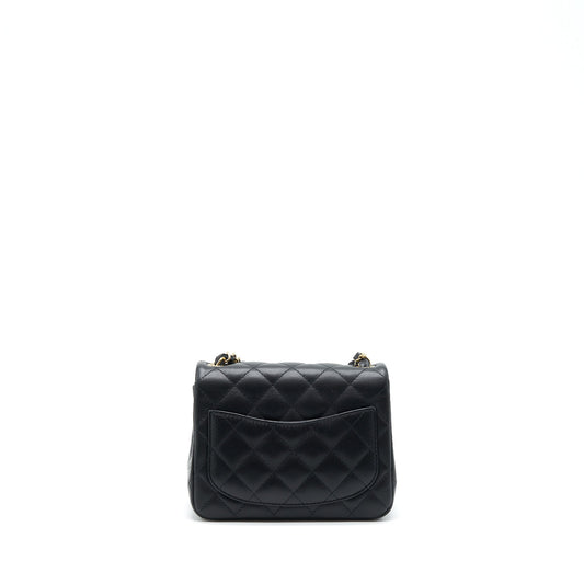 Chanel Mini Square Flap Bag Lambskin Black L