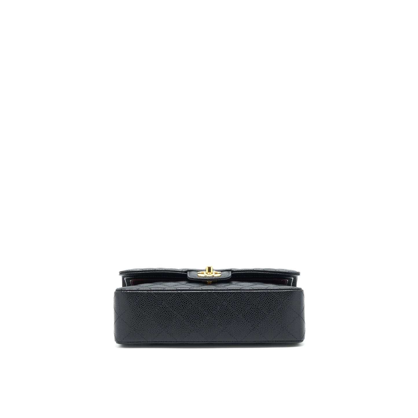 Chanel 22c caviar small classic double flap bag black