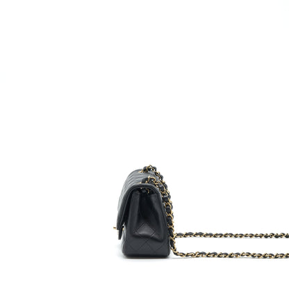 Chanel Mini Square Flap Bag Lambskin Black L