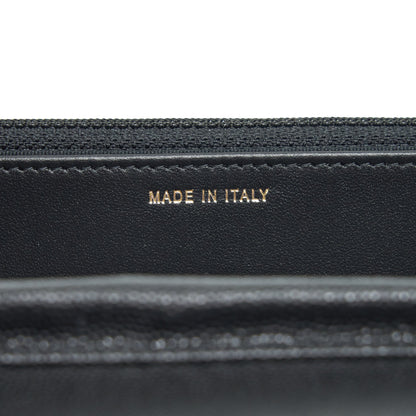 Chanel 22S Detailed Logo Wallet On Chain Caviar Black L