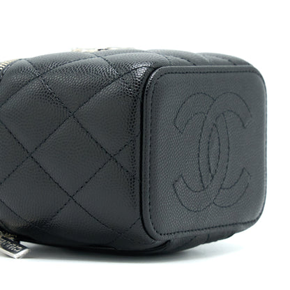 Chanel Mini Vanity With Giant Chain Caviar Black