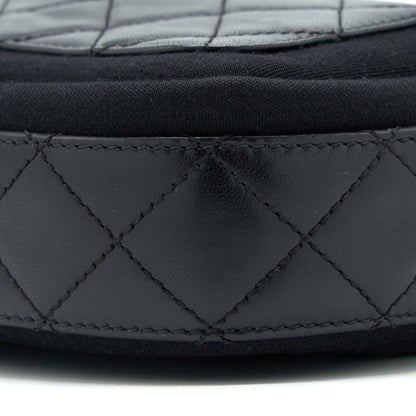 Chanel Camera Bag Leather/ Canvas Black