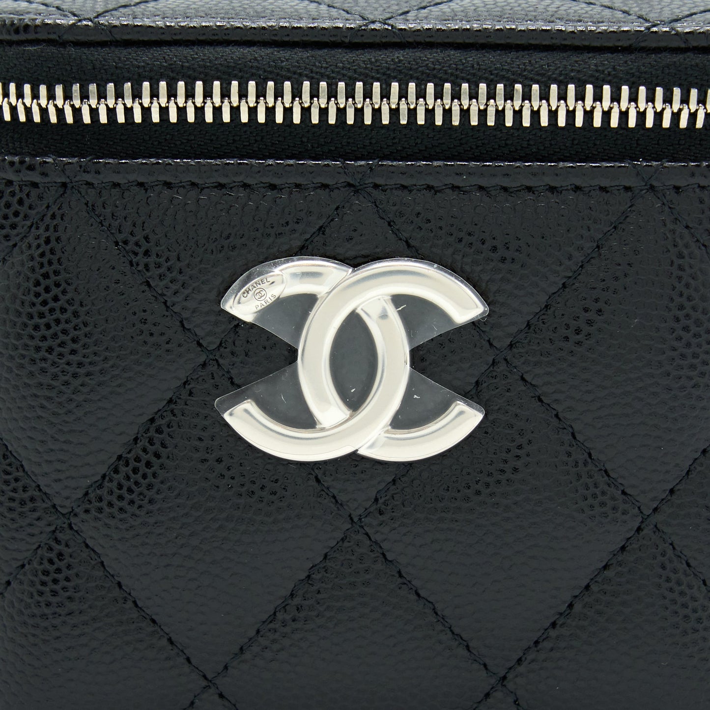 Chanel Mini Vanity With Giant Chain Caviar Black