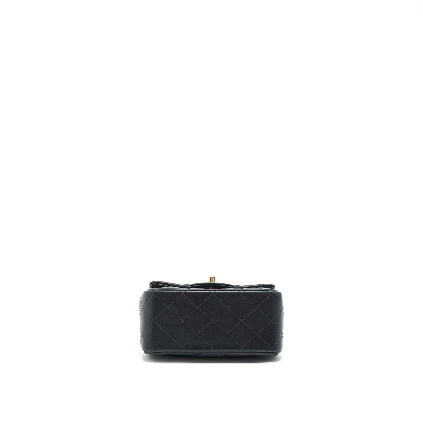 Chanel Mini Square Flap Bag Lambskin Black L