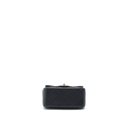 Chanel Mini Square Flap Bag Lambskin Black L