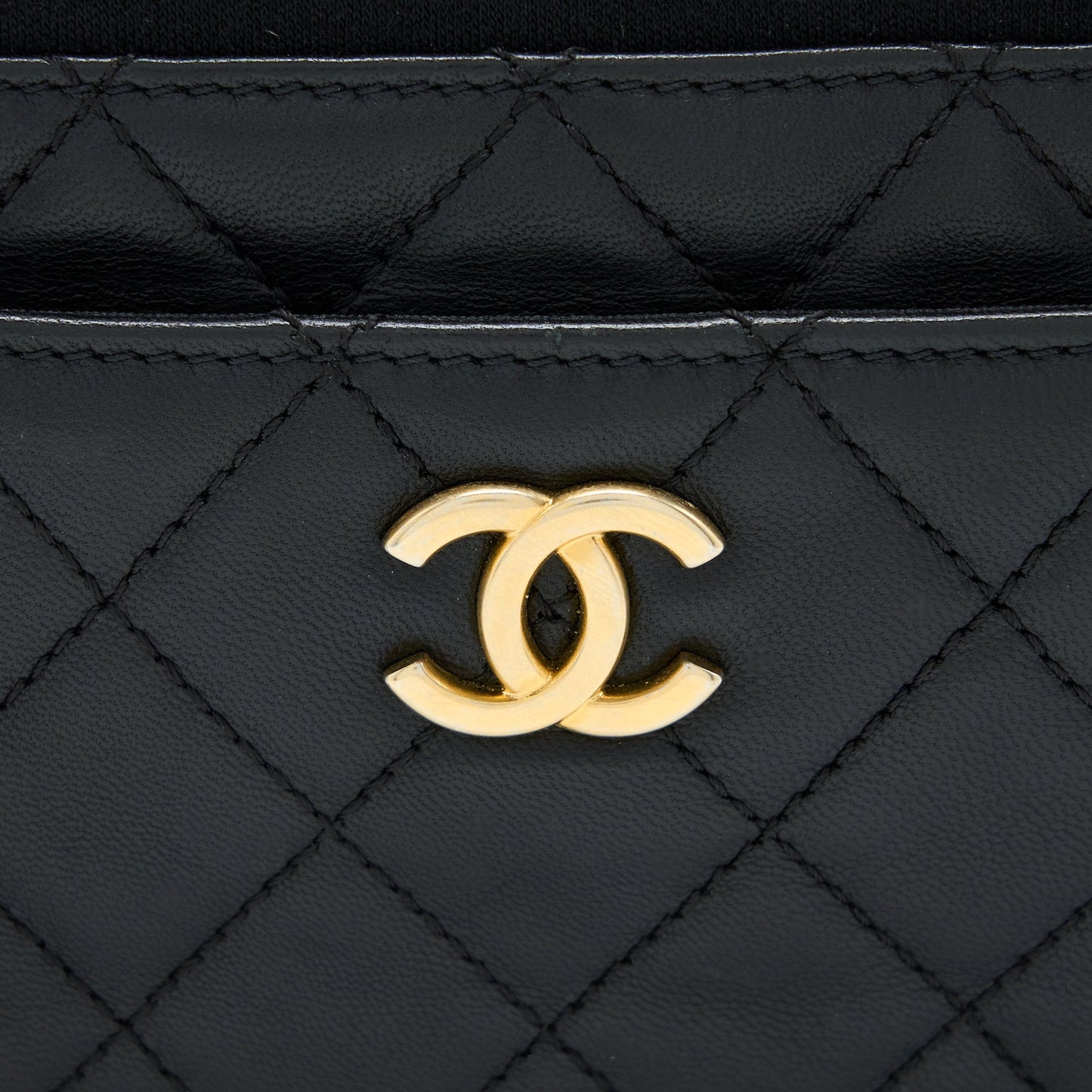 Chanel Camera Bag Leather/ Canvas Black