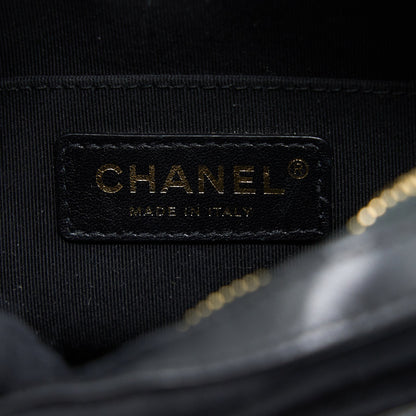 Chanel Camera Bag Leather/ Canvas Black