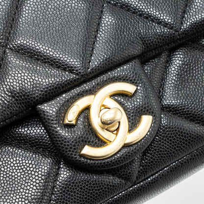 Chanel Mini Twist Your Button Flap Bag Caviar Black (Microchip)
