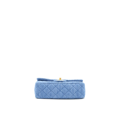 Chanel Pearl Crush Mini Rectangular Flap Bag Denim Blue