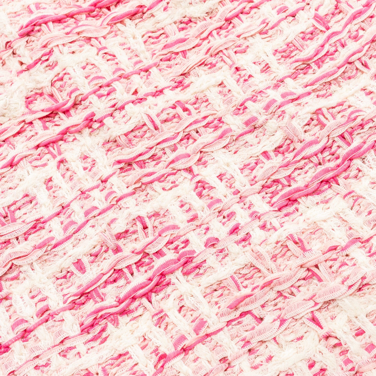 Chanel 24P size 34 sweater and skirts suit cotton pink/ Ecru