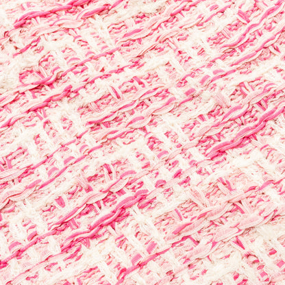 Chanel 24P size 34 sweater and skirts suit cotton pink/ Ecru