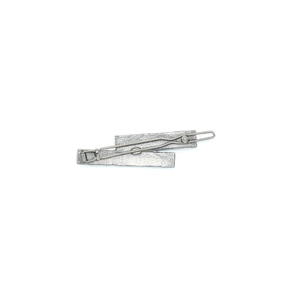 Chanel 31 Cambon Barrette Hair Clip In Silver Plated Metal