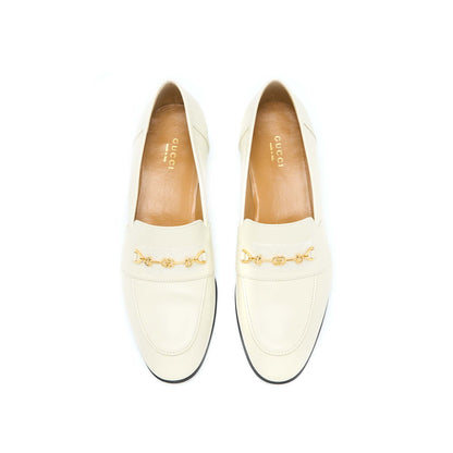 Gucci Size 38 Women�s Loafer with Horsebit Calfskin White