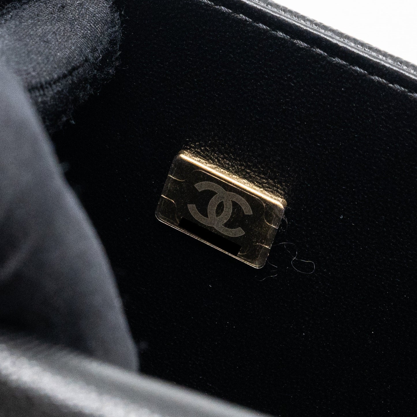 Chanel Medium Classic Boy Bag Caviar Black Brushed  (microchip)