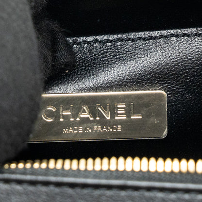 Chanel 22b Top Handle Small Vanity Case Calfskin Black (Microchip)