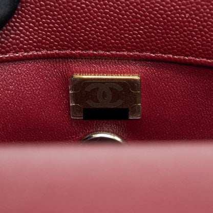 Chanel 21A Small Coco Handle Caviar NC635 Burgundy L