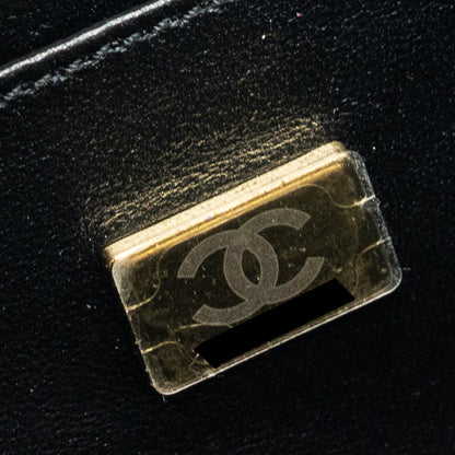 Chanel 22b Top Handle Small Vanity Case Calfskin Black (Microchip)